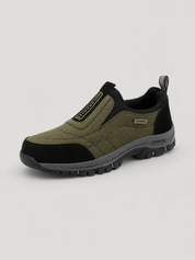 Scarpe slip-on da uomo Marco in colore verde con suola robusta