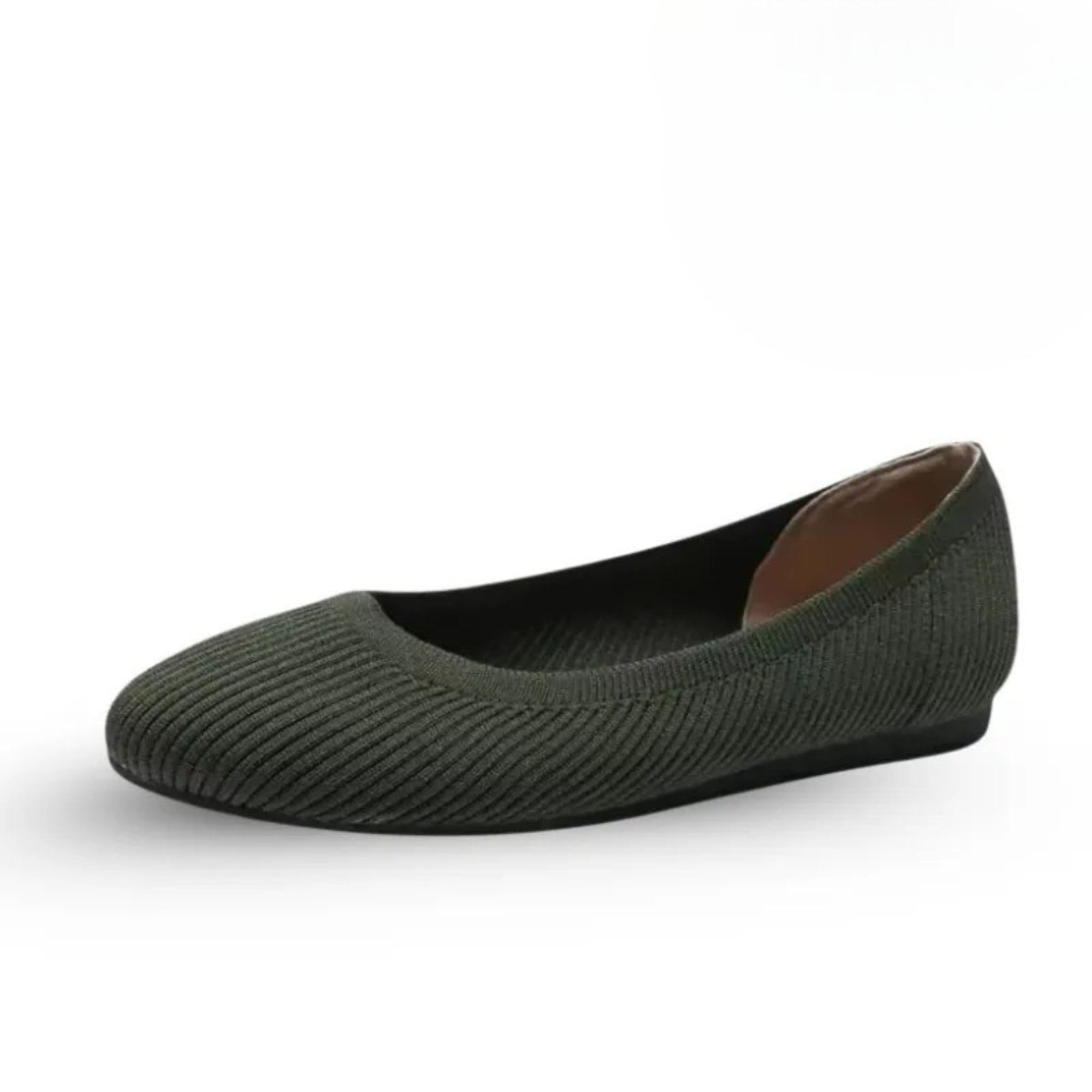 Serena ballerine grigie indossate passeggio comfort donna
