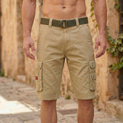 Renato shorts cargo uomo taglio dritto tasche multiple colore kaki