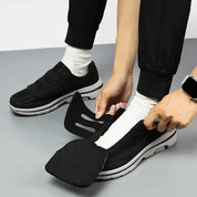 Sneaker ortopedica rosso bordeaux adatta per piedi gonfi e hallux valgus