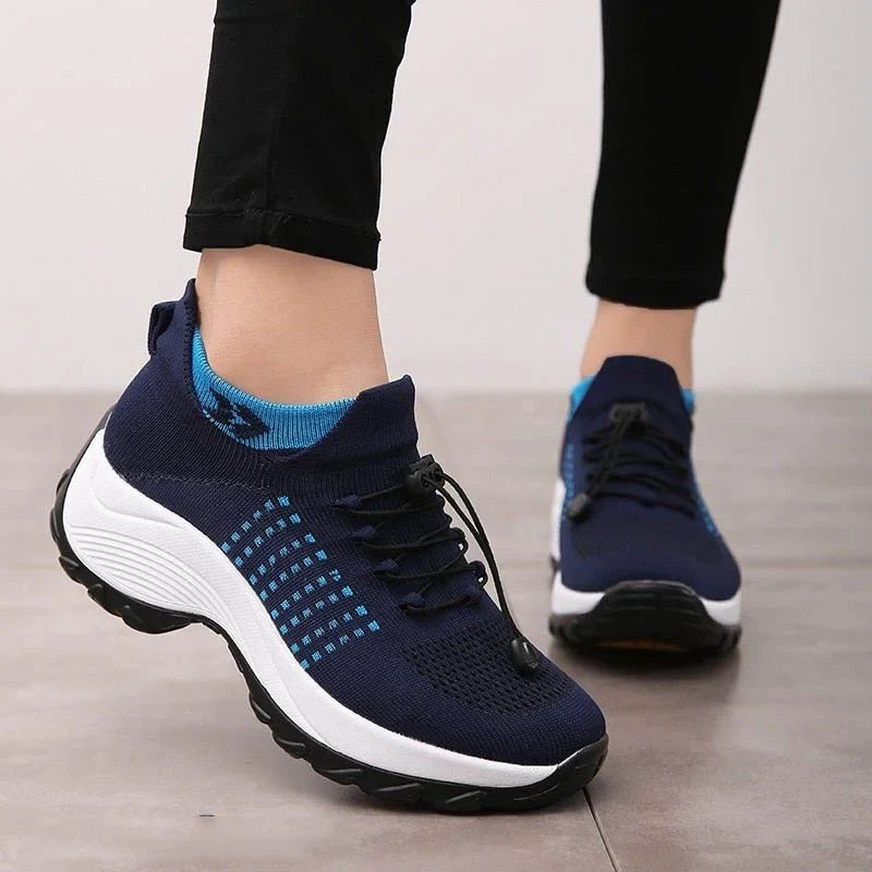 Sneakers Nora colore grigio vista frontale