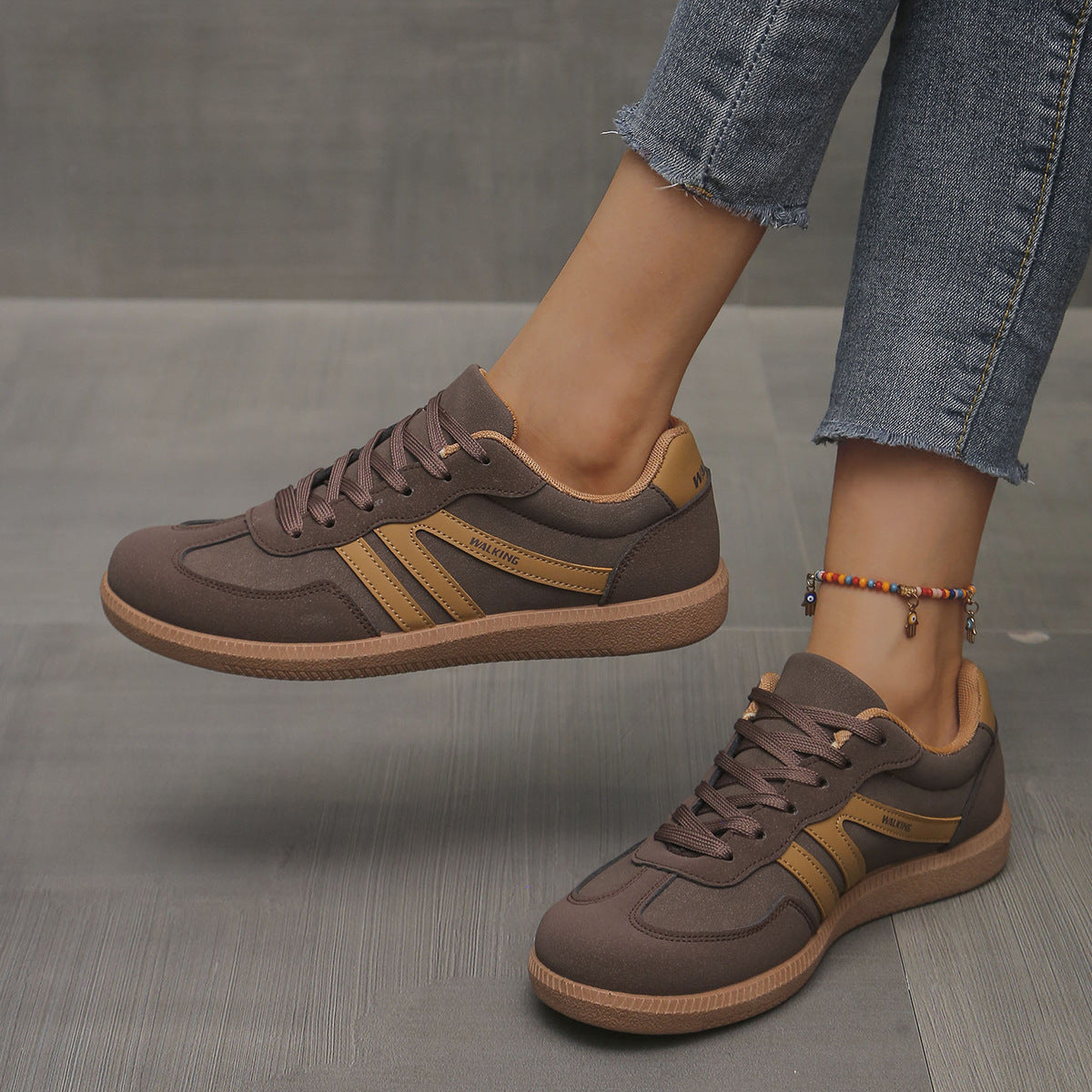 Sneakers stampa leopardata ortopediche donna suola flessibile