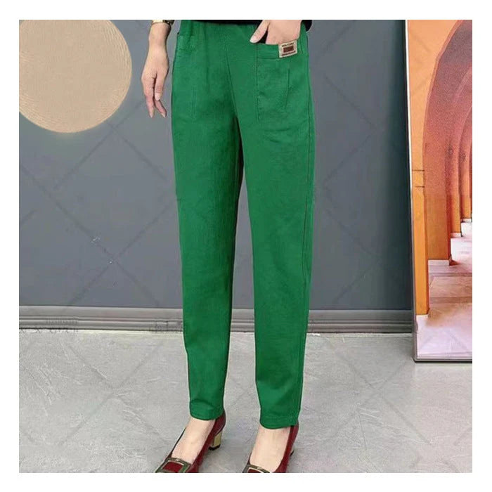 Paolina | Eleganti Pantaloni Elasticizzati in Cotone