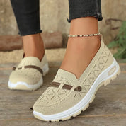 Stella scarpe slip-on da donna antiscivolo in maglia elastica, vista frontale