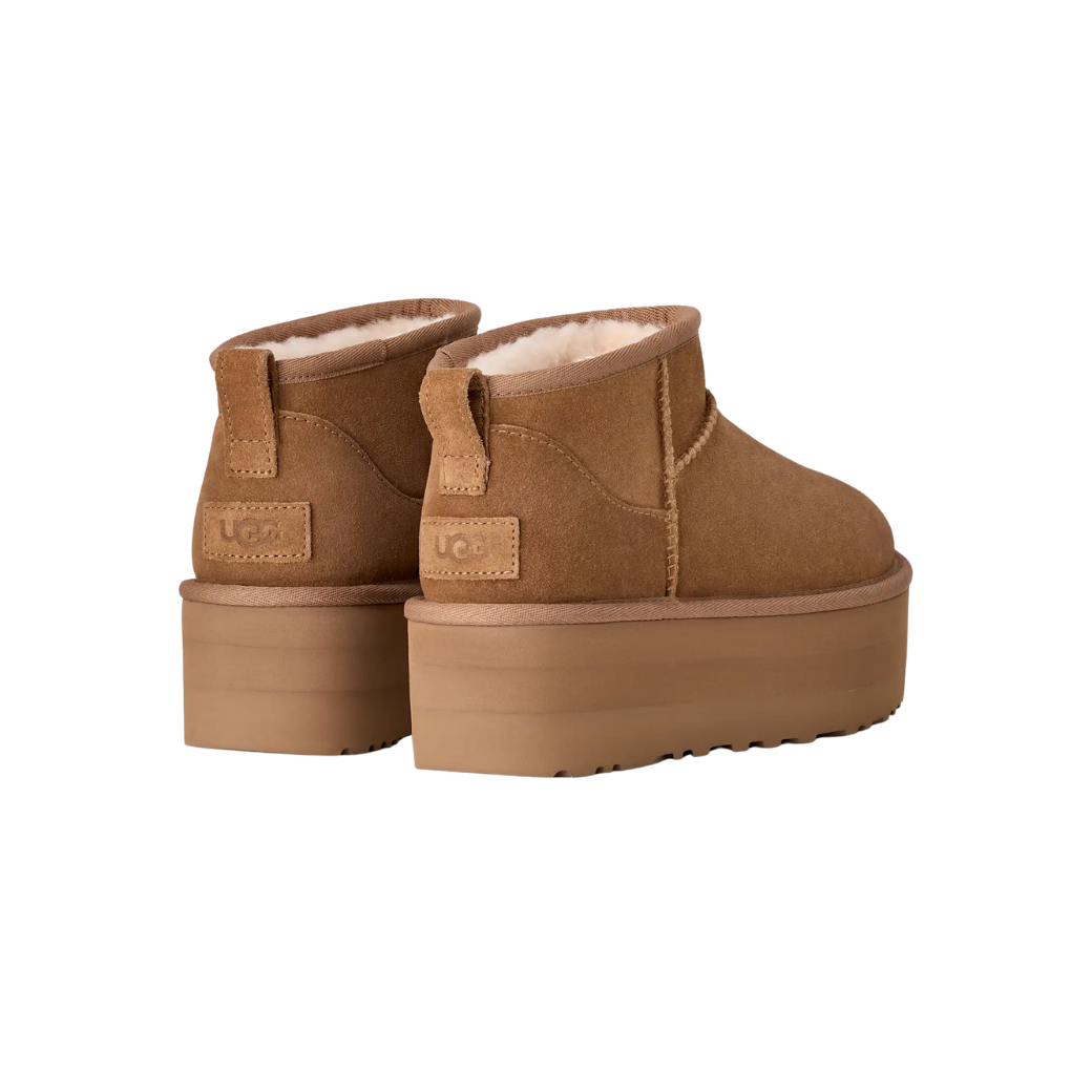 Vista laterale stivaletti sheepskin donna colore sabbia EU 38
