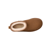 Stivaletti donna platform neri in sheepskin gambale corto