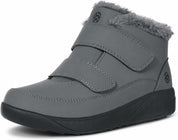 Stivaletti invernali da uomo Borven con chiusura in velcro grigio