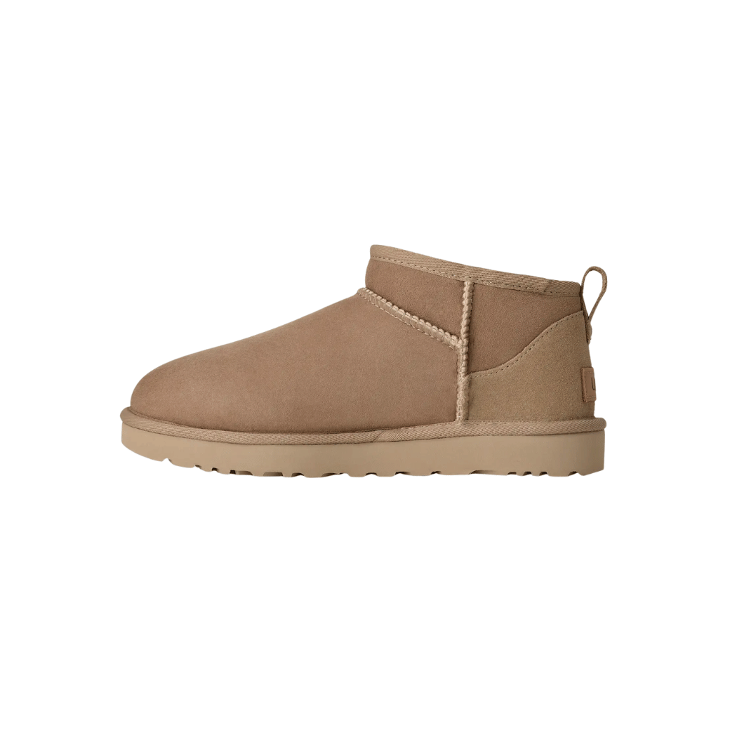 Stivali sheepskin bifacciale 17 mm colore sabbia vista laterale