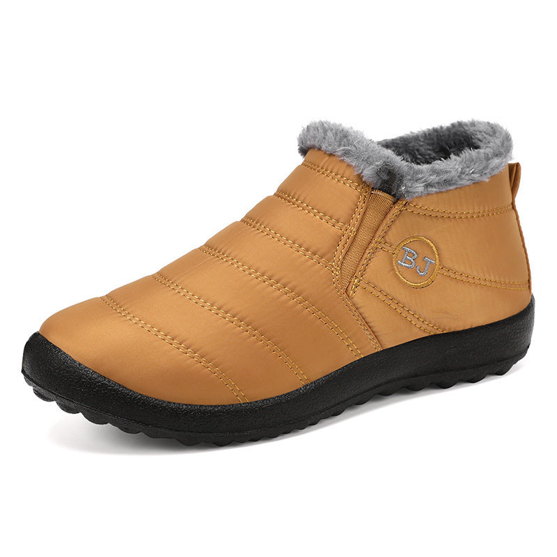 Vista laterale stivali invernali slip-on donna con elastico