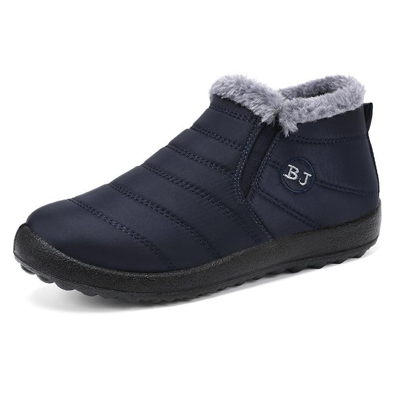 Stivali invernali color curcuma donna slip-on con grip