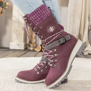 Stivali invernali donna colore grigio chiaro con punta comfort spaziosa