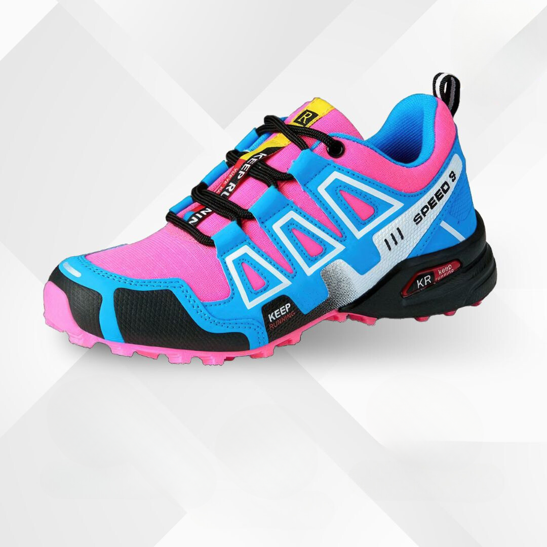 Trekko sneaker da trekking colore grigio-rosa per donna