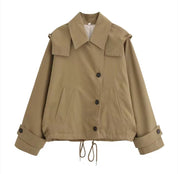 Trench coat donna Mirela bianco look casual da città