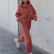 Tuta da jogging donna Sonia colore grigio chiaro, vestibilità moderna e rilassata