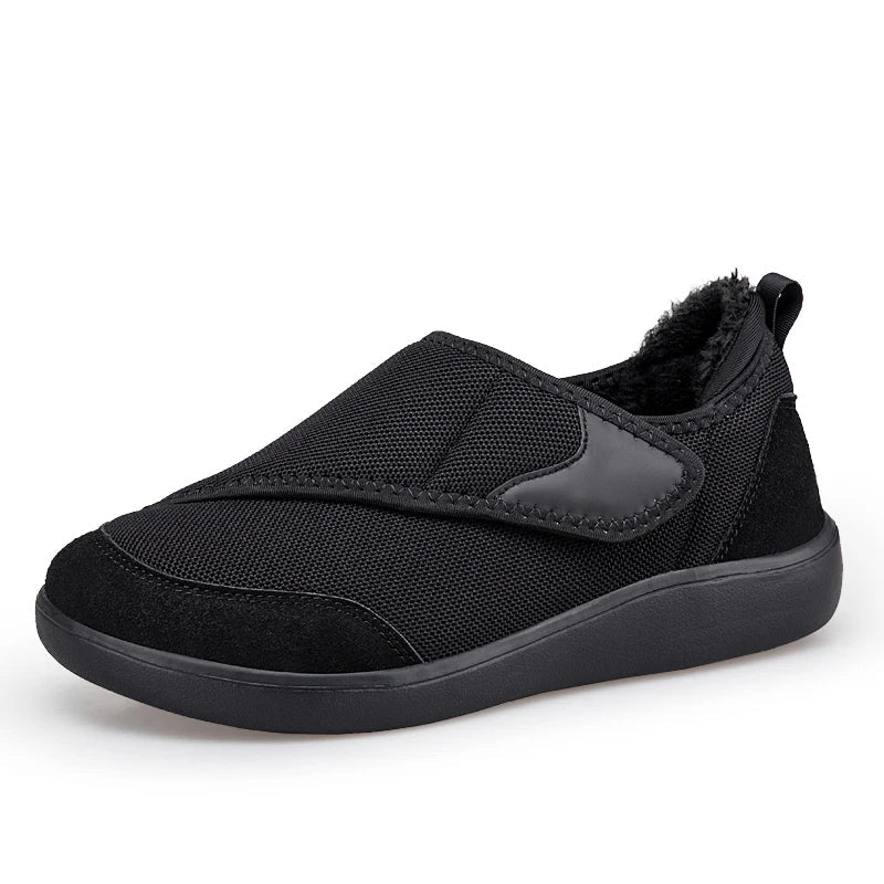 Velmira scarpe ortopediche invernali unisex con punta larga, colore nero